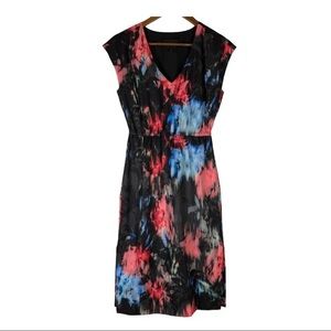 J.Crew Watercolor V Neck Sleeveless Dress •Size OP